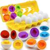 Zabawka Montessori Smart Eggs Puzzle Dopasowujące dla Niemowląt Sortownik Kształtów Edukacyjne Zabawki do Nauki Dla Dzieci 2 3L Dzieci Prezent Wielkanocny