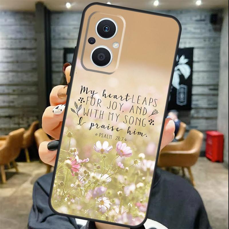Christian Psalms Case For OPPO Reno 8T 7 8 10 11 12 13 Pro 13F 12F OPPO Find X8 Pro X6 X3 X5 Lite Cover Coque