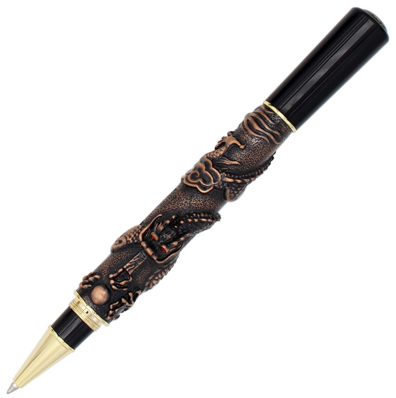 

Gullor Advanced Rollerball Pen Jinhao Chinese Dragon Bronze Heavy Gift Pen чорний