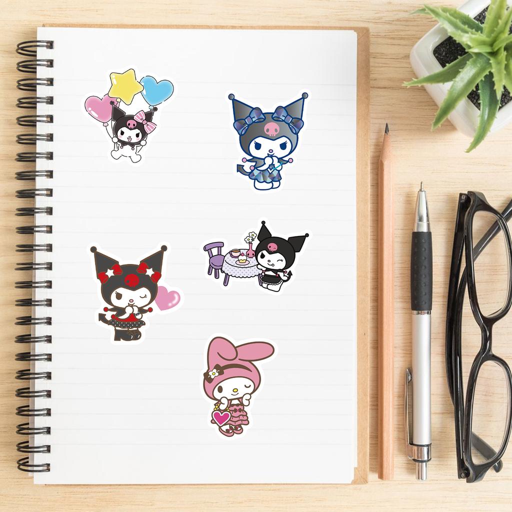 50/100pcs Sanrio Series Kuromi Hello Kitty Cinnamoroll Stickers Cute Multi-purpose Waterproof Decorative Refrigerator Computer