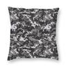 Black Gray Military Camouflage Pillowcase Polyester Linen Velvet Printed Zip Decor Home Cushion Cover