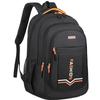 Casual Solid Black Travel Backpack, Shock Resistant Notebook Rucksack for Teenagers, Office Staff and Outdoor Hiking