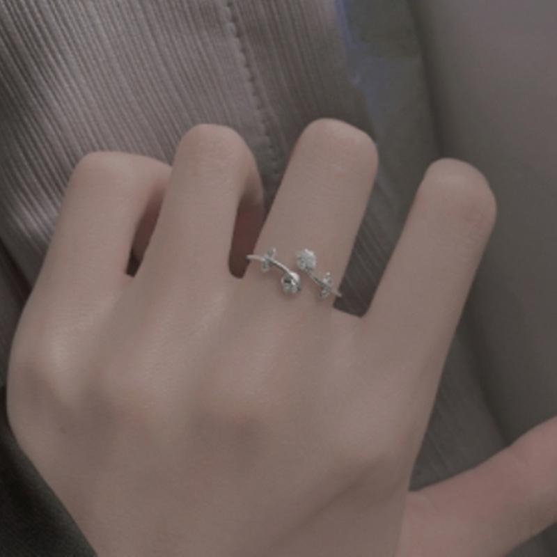 Korean Flower Design High-End Gold-Plated Ring