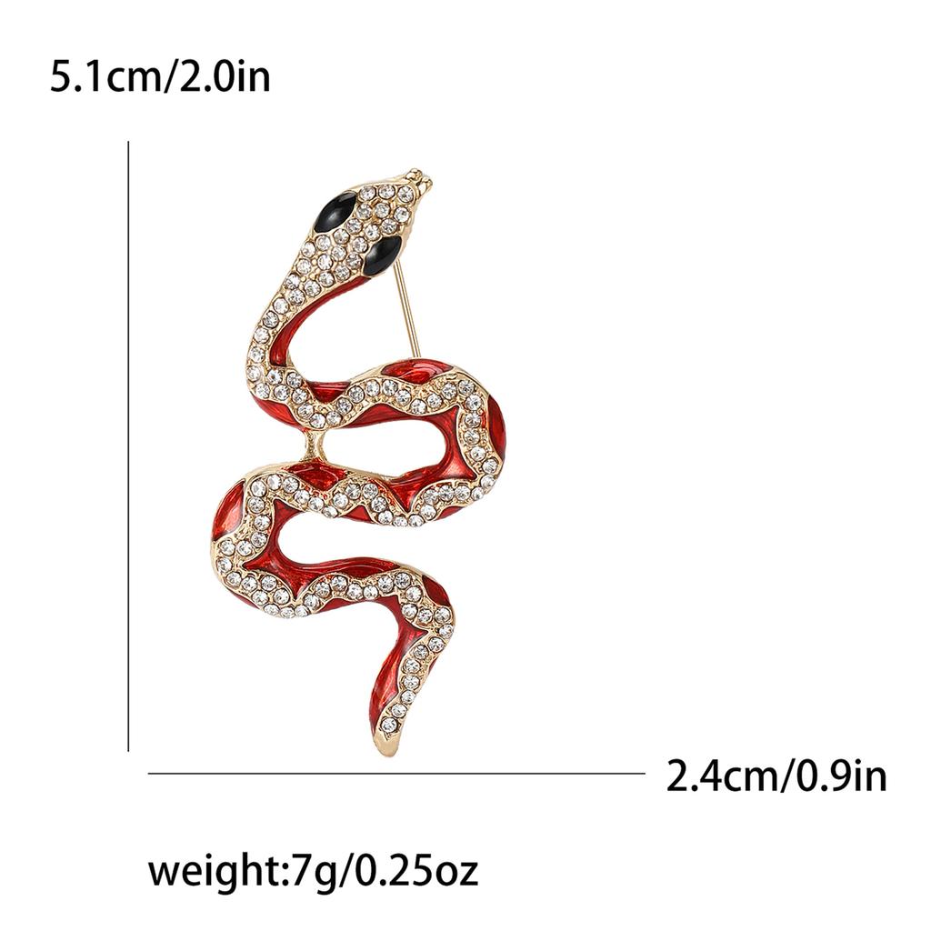 Vintage Rhinestone Snake Brooch Exquisite Versatile Men'S And Women'S Coat Coat Corsage Ornament Animal Pin