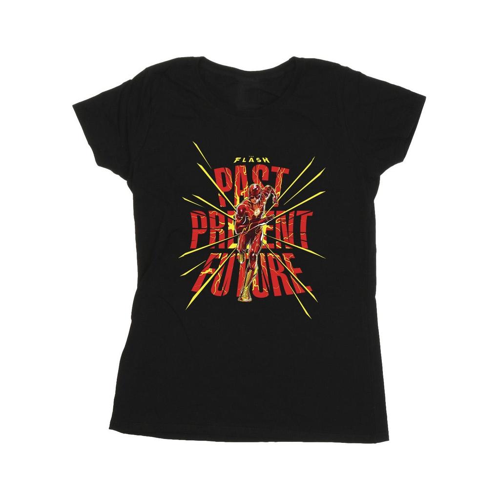 DC Comics Womens/Ladies The Flash Past Present Future Cotton T-Shirt
