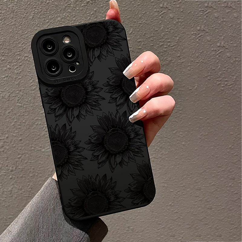 Sunflower pattern graphic phone case for iPhone 15 14 13 12 11 XR X XS Pro Max 7 8 plus se mini silicone protective back cover