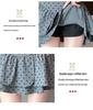 Plus Size Grey Polka Dot A-line Short Skirt for Autumn - High Waist Fluffy Cake Design for Women