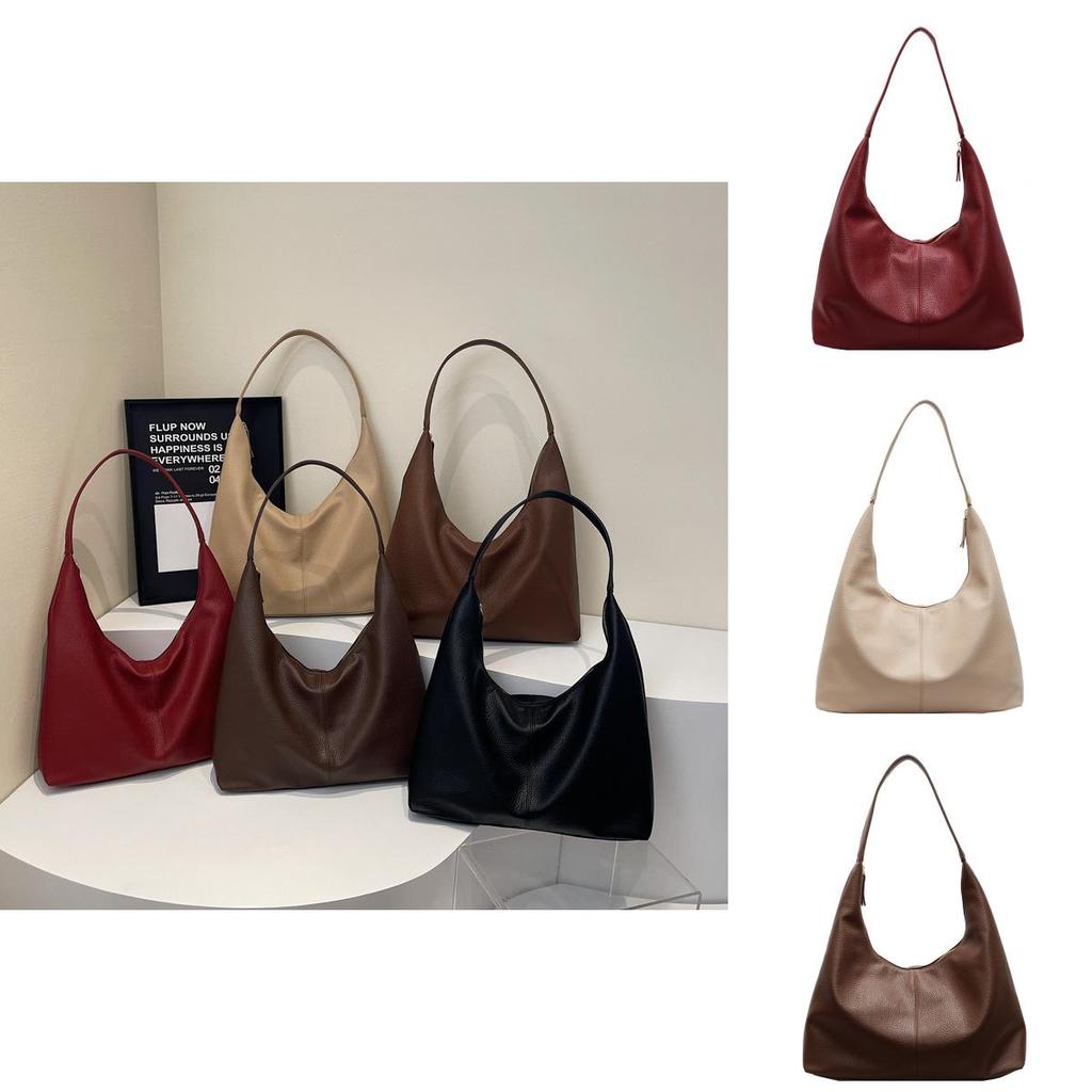 Urban Solid Color Pu Tote Bag With Large Capacity For Daily Use And Fashion Style