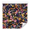 Wild Flowers Wallpaper Navy Blue and Brown for Living Room and Bedroom 50x1000