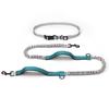 Dual Handle Solid Nylon Elastic Bungees Retractable Rope Hands-Free Dog Running Leash with Adjustable Waist Belt