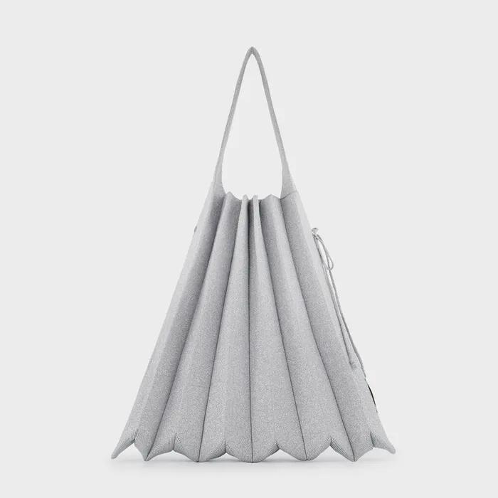 Lucky Pleats Knit L Starry Platinum