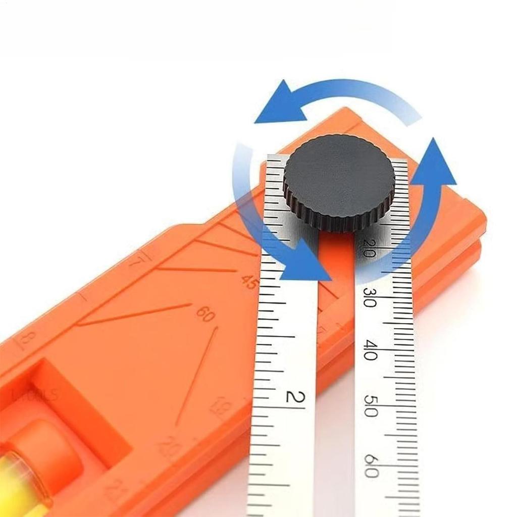 Woodworking Measuring Tools Scribing Ruler Adjustable Guide With Angle Marking 15-90 Degree For Layout Gauge Portable