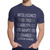 Intelligenz Passe dich an oder stirb Kodiertes T-Shirt Mode Rundhals Maßgeschneidert Mann S Retro Natürliche Baumwolle US