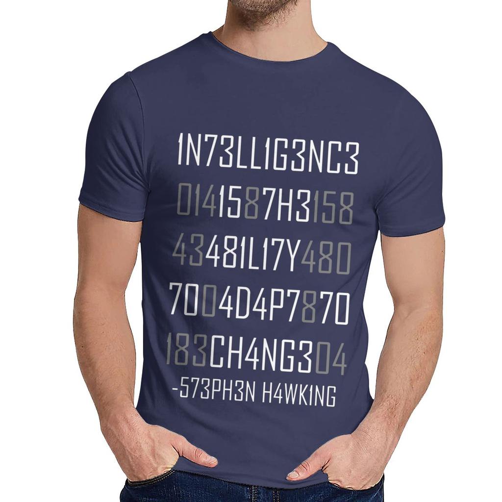 Intelligenz Passe dich an oder stirb Kodiertes T-Shirt Mode Rundhals Maßgeschneidert Mann S Retro Natürliche Baumwolle US
