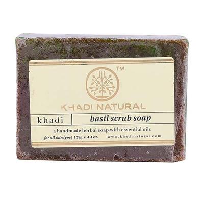 Sapone scrub fatto a mano naturale con basilico (125 g), Sapone Scrub al basilico fatto a mano,