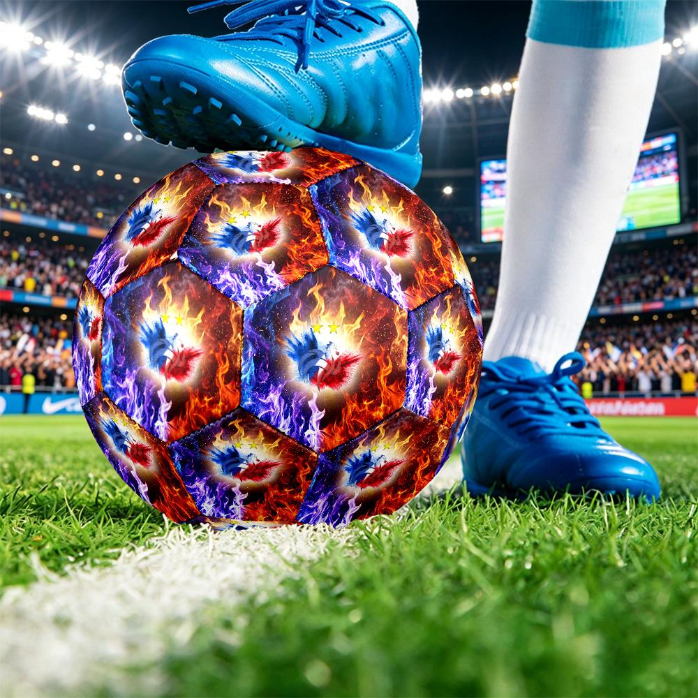 France Football Printed Size 5 Soccer Ball Wear Resistant Standard Adult Training Football Fan Gift for Indoor Outdoor Match Sports