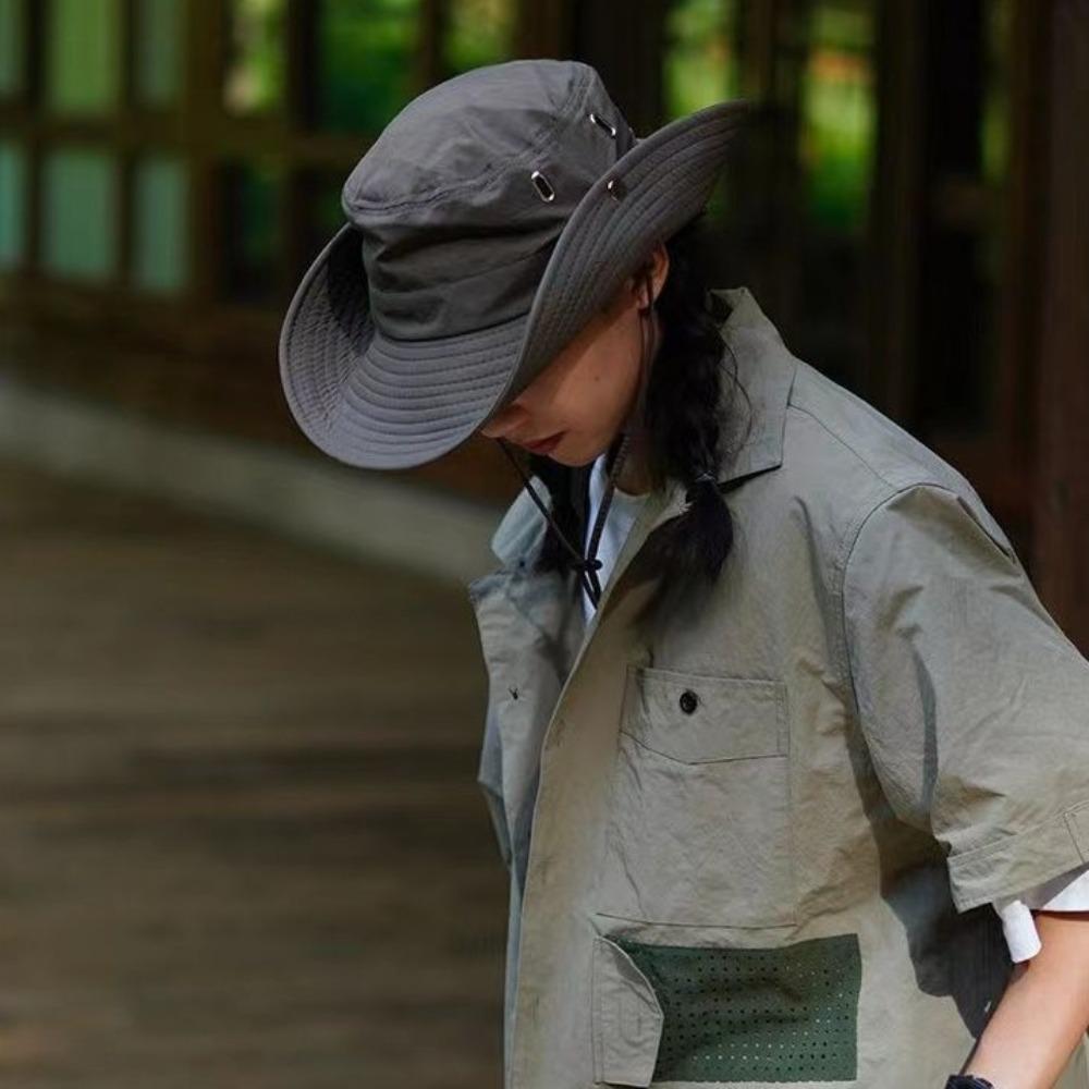 Trendy Bucket Hat Anti-Sun Sunscreen Hat Fashion Fishing Cap Gift