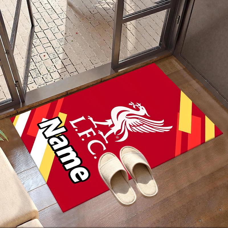 Custom Name Personalized Football Team F.C Print Carpet, Versatile Home Decor Rug, for Playroom, Apartment, Balcony, Entryway, Hallway Gift