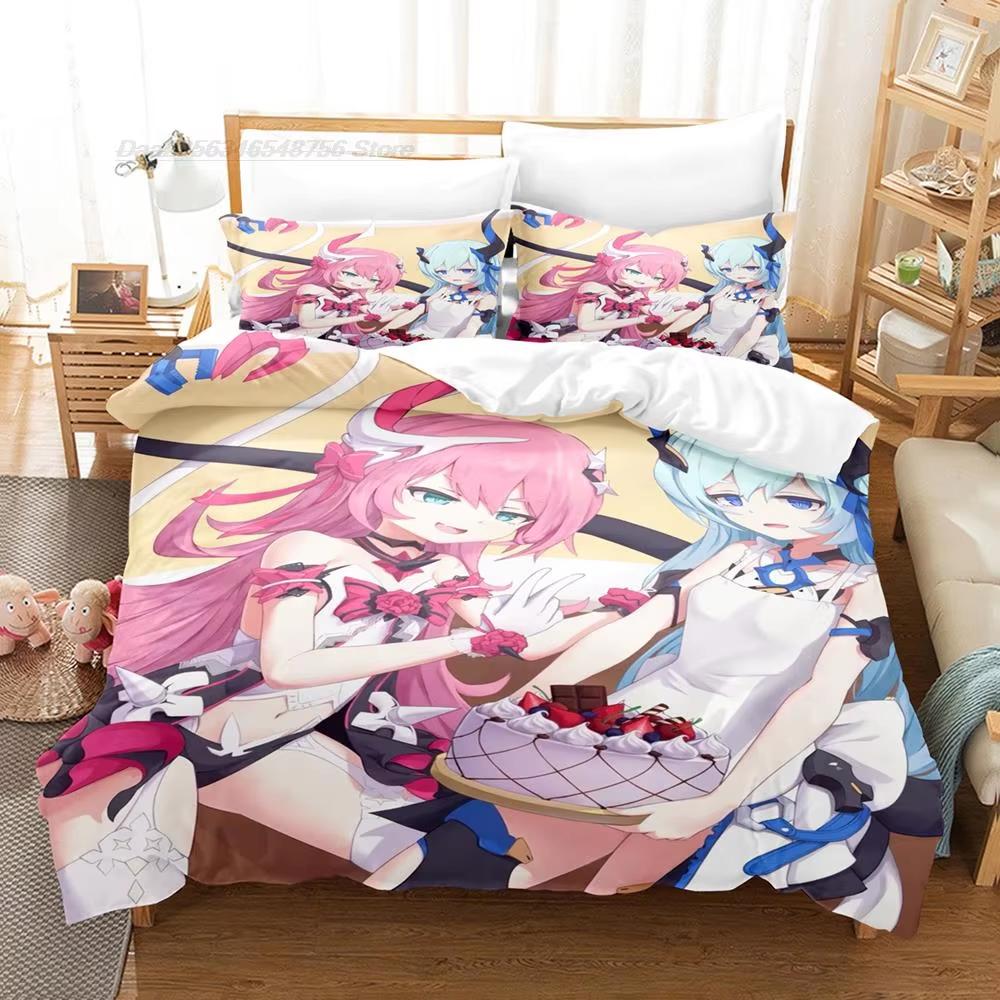 

Honkai Impact 3rd Bedding Set Single Twin Full Queen King Size Bed Set Adult Kid Bedroom Duvet Cover Sets 3D Print Kawaii EU single(135x200cm)