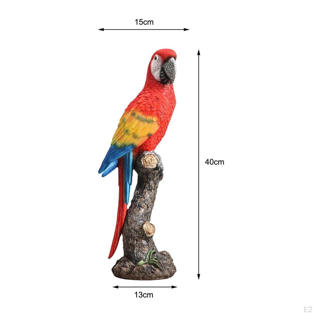 Creative Parrot Statue Metal Sculpture Decorative Crafts Souvenir Ornament for Home Bedroom Garden