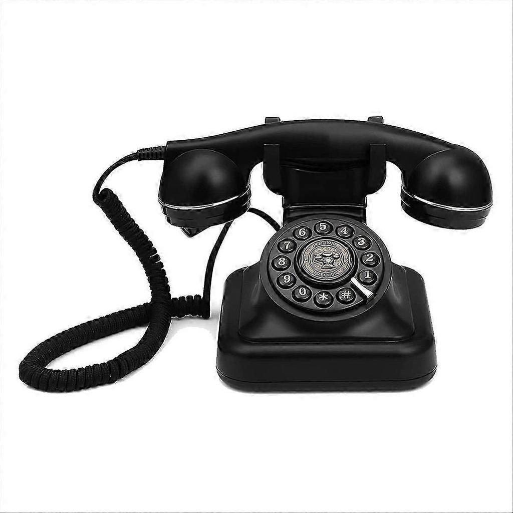 Retro pevná linka, Staromódní vintage pevné telefony s klasickým kovovým zvonkem Retro telepho
