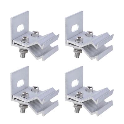 Aluminium Standing Seam Clamps Portable Accessory for Fixing Solar Structures On Folded Sheet Metal Roofs 4Pieces