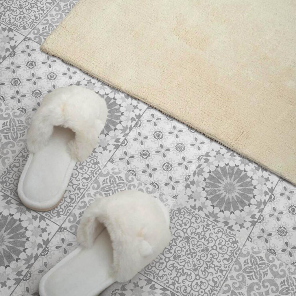 Package of Vinyl PVC Tiles Geometric and Floral Patterns 20X20X20 Cm