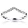 Electroplated Zircon Ring, Micro-set Diamond V-row Diamond Wedding Ring Set, Ring Jewelry.