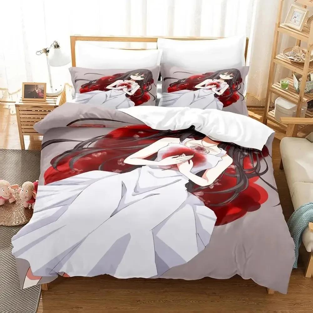 3d Anime ID INVADED Beding Set Single Twin Printed Bed Linen Set With Pilowcase Bed Soft Duvet Cover Single Double Quen Super King-Sized Dimensionsd