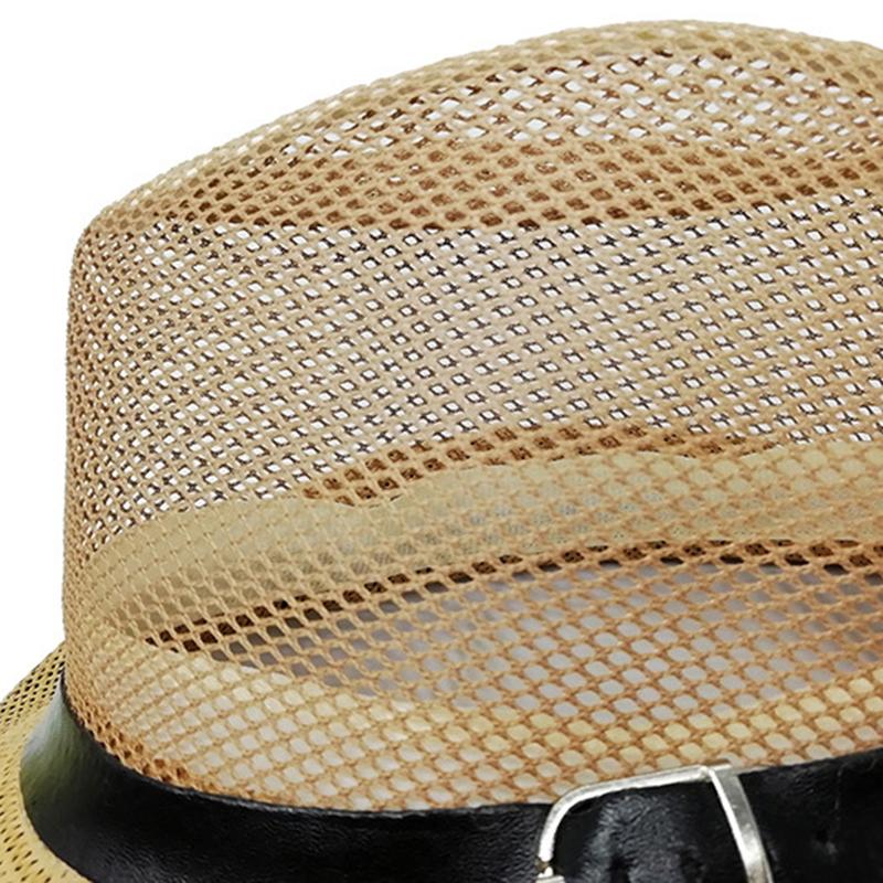 New Fashion Summer Casual Unisex Beach Brim Jazz Sun Hat Panama Hat Paper Straw Women Men Cap With Breathable