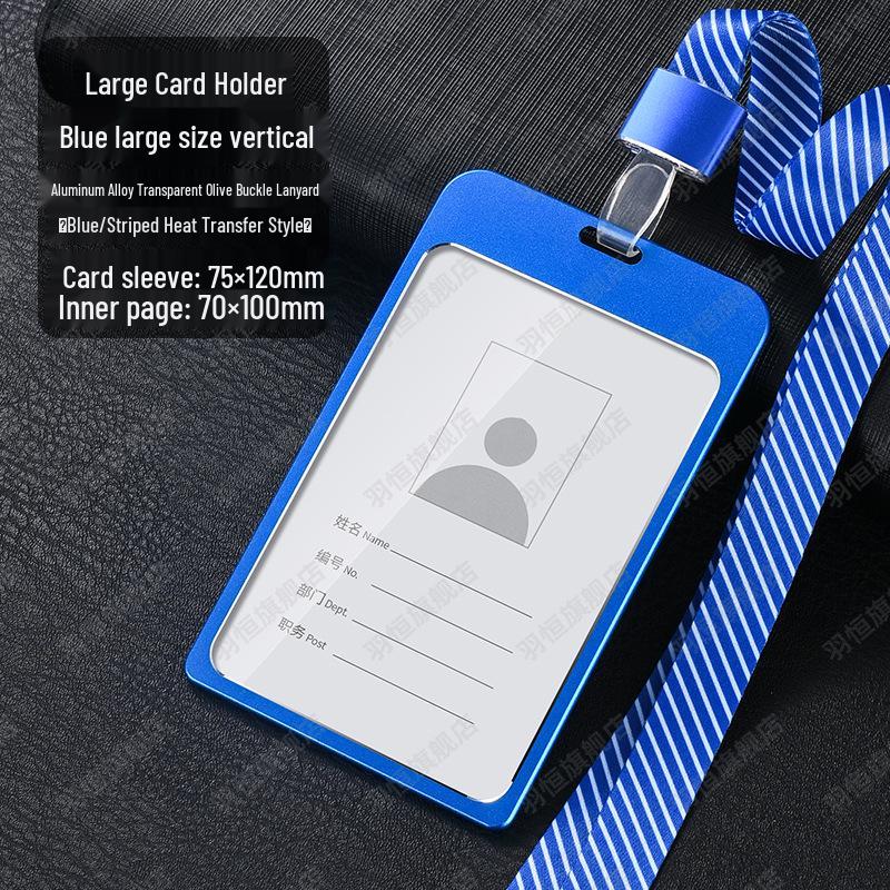 Mitarbeiter-Ausweishalter aus Aluminiumlegierung mit Lanyard
