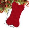 Christmas Tree Pendant Large Bone Shaped Knitted Sock for Festives Home Decoration Personalized Hanging Ornament