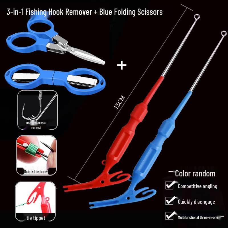 Compact Foldable Stainless Steel Fishing Scissors: Multi-functional for PE Line, Lead Sheet, and Line Ends