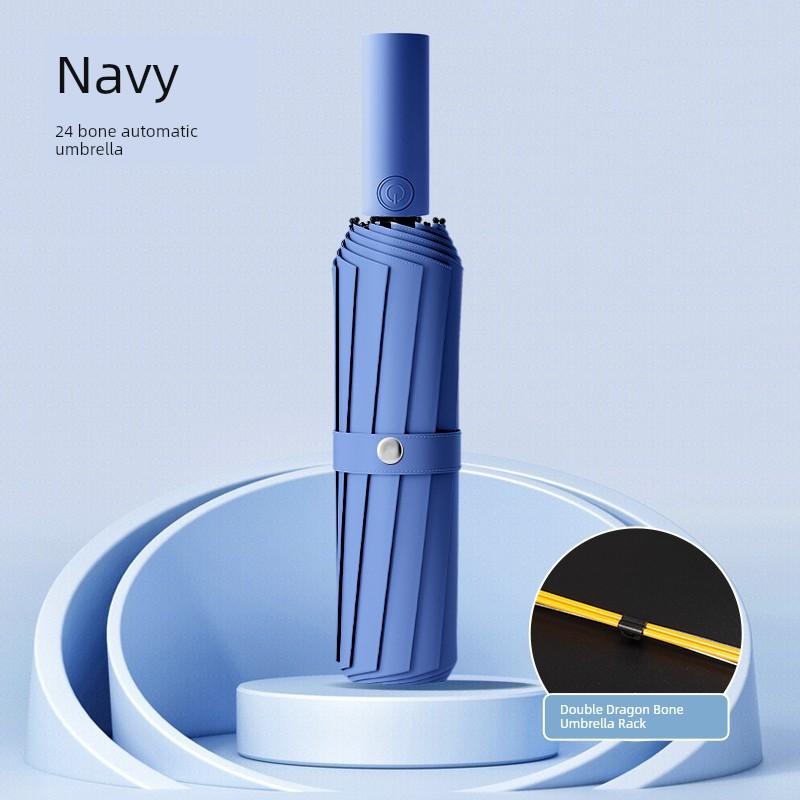 32-Rib Umbrella for Men and Women, Fully Automatic, Reverse Large Size, Double Folding, Heavy Rain Special, Car Storage, Dual-Use for Sun and Rain