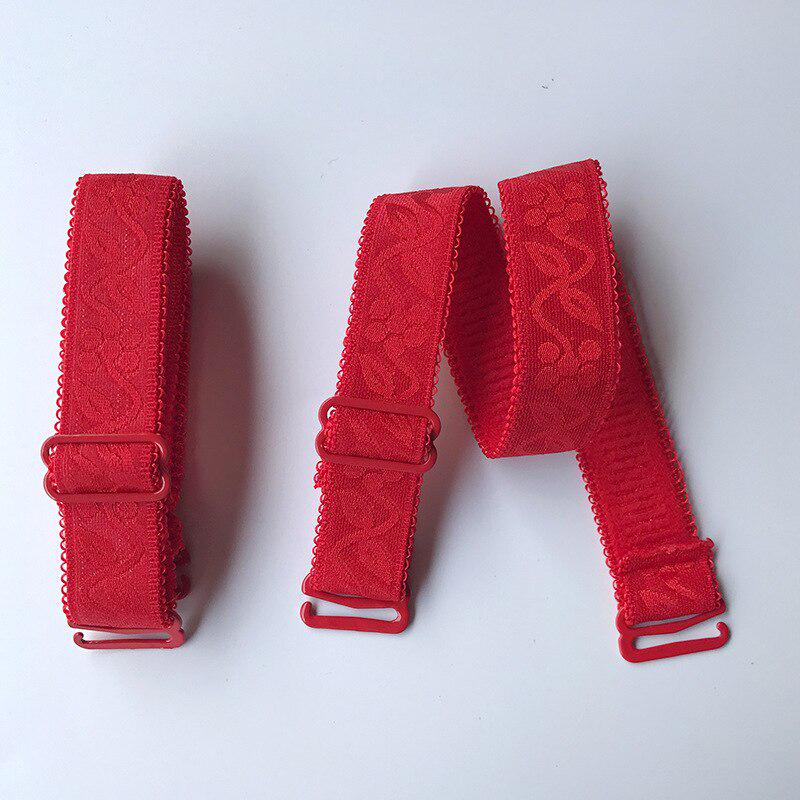 1Pair Women Underwear Shoulder Straps Floral Print Elastic Brassiere Strap Lingerie Women Intimates Accessories