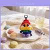 Crybaby Cheer Up Baby Series Rainbow Plush Keychain Soft Short Fur Animal Charm For Kids