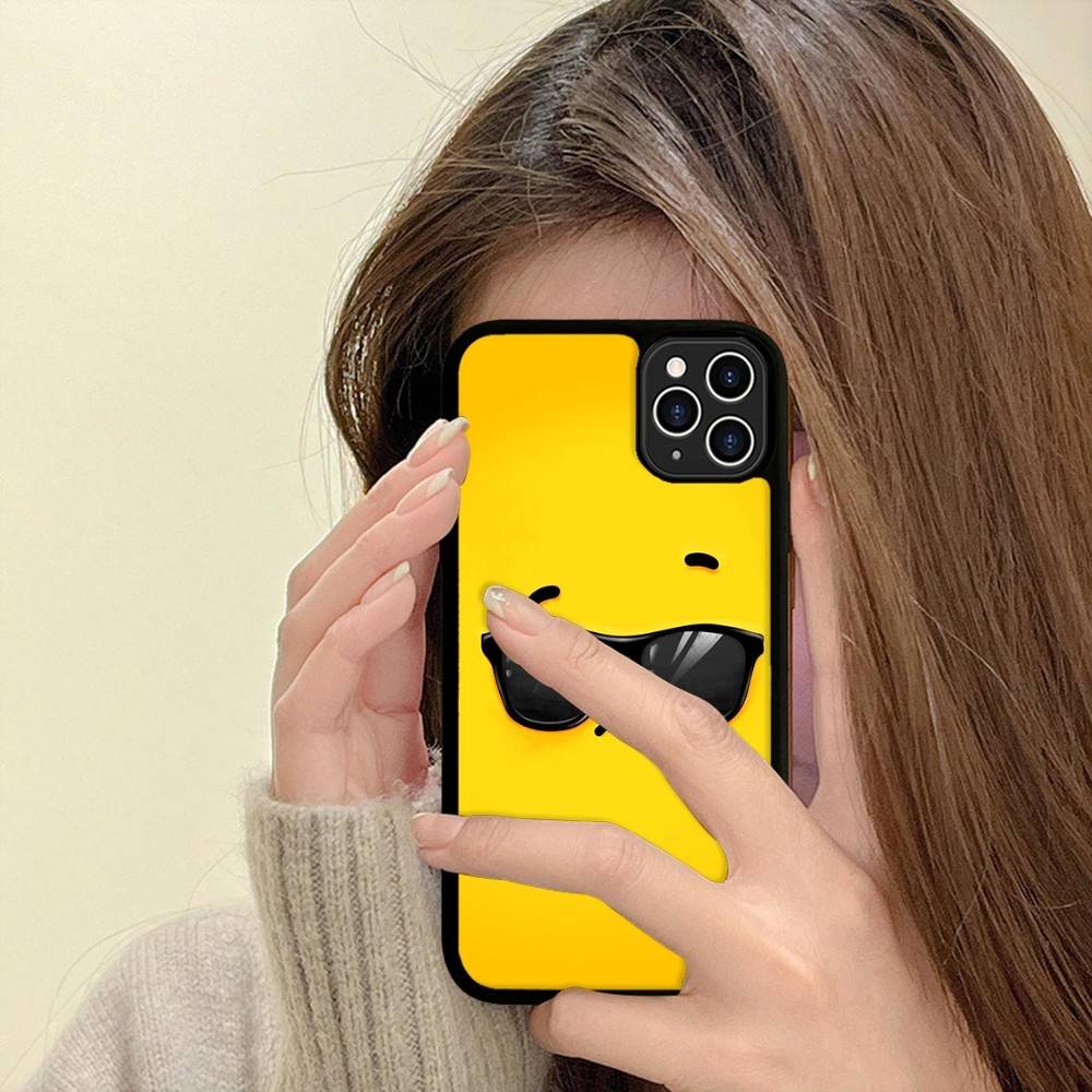 Funny Face For IPhone 17 16 15 14 13 12 11 Mini Pro Max Plus PC+TPU Back Phone Cover