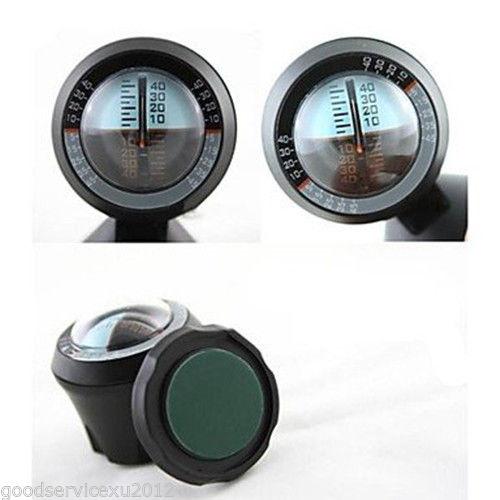 Round Adjustable Angle Car Interior Van ABS Slope Tilt Indicator Level Balance Meter Tool