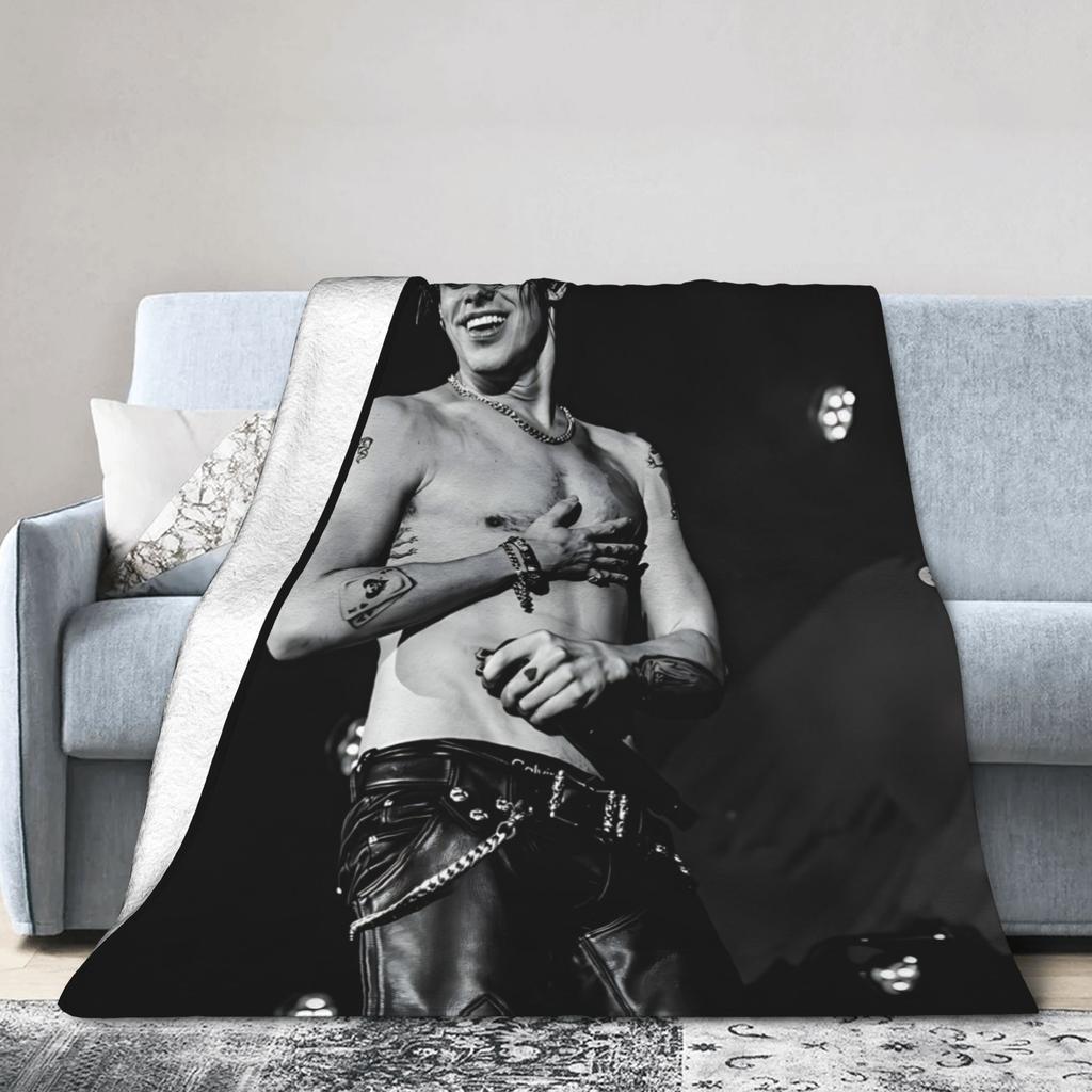 Customize Yungblud Performing Ultra-Soft Blanket, A Warm And Comfortable Must-Have Throw For The Living Room, Office Blanket, So