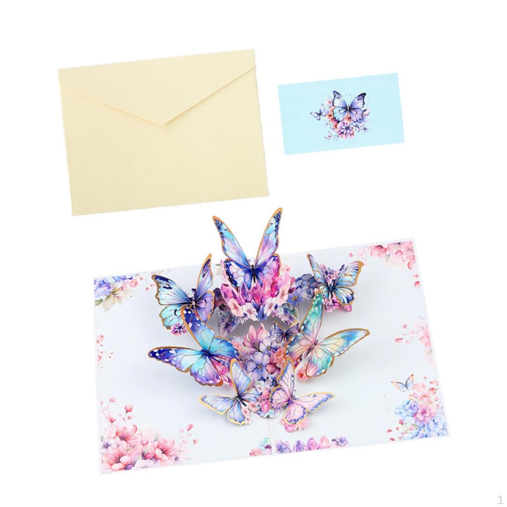 3D Floral Card for Mother's Day with Paper Sculpture And Writable Space Friends