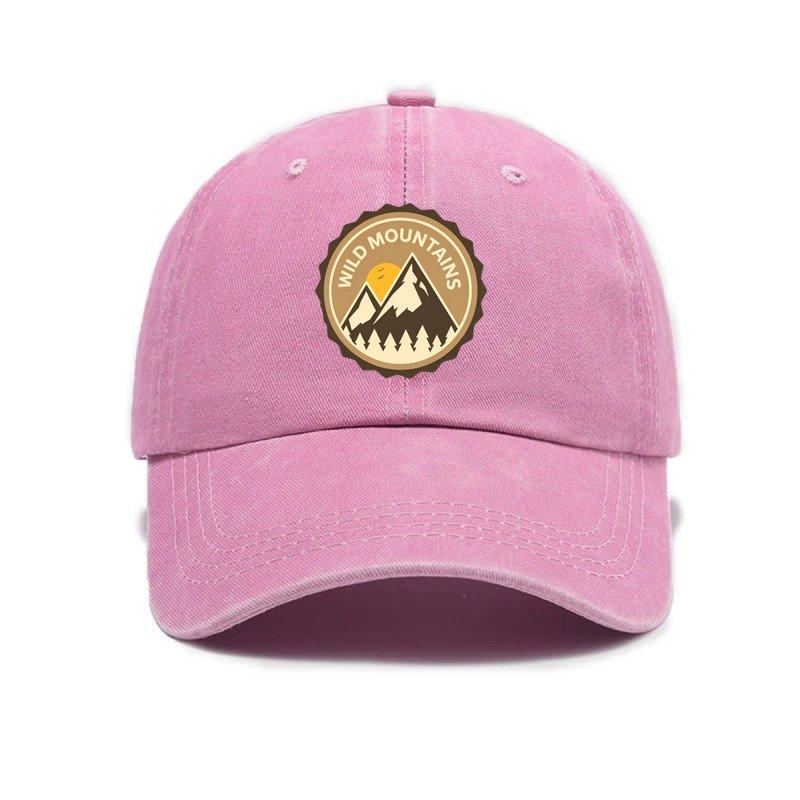 Unisex baseball cap trendy print mountain tree sun pattern daily casual peaked cap versatile outdoor travel hat