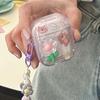 Relif 3d Flower Cute Bear Butterfly Ins Key Chain Cartoon Imd Earphone Case For Apple Airpod 1 2 Pro 3 2nd Charging Box Capa