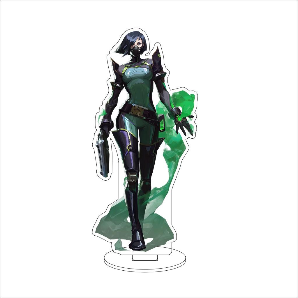 16CM VALORANT Acrylic Stand Model Waylay/Tejo/Clove/Vyse/Deadlock Figure Stand Halloween Gifts