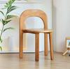 Sedia da Pranzo Massiccia Vintage, Seduta Impilabile Minimalista Giapponese, Sedia Laterale da Cucina Estetica Wabi-sabi per Soggiorno