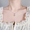 High Quality  Fine Jewelry Water Drop Moissanite Pendant Necklace for Women Gifts Collarbone Chain  Moissanite Necklace