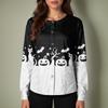Women's Long Sleeve Single Breasted Halloween Print Cardigan Sweater