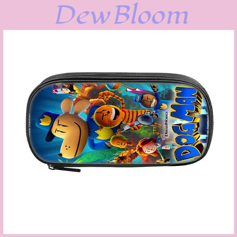 Dogman Detective Pencil Case Large Capacity Nylon Storage For Students