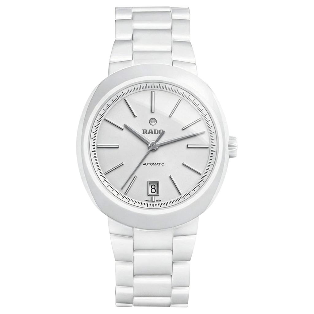 RADO radar D-Star series automatic mechanical movement 100 meters waterproof watch Swiss watch 38mm white dial high-tech ceramic case R15611012 38.2mm