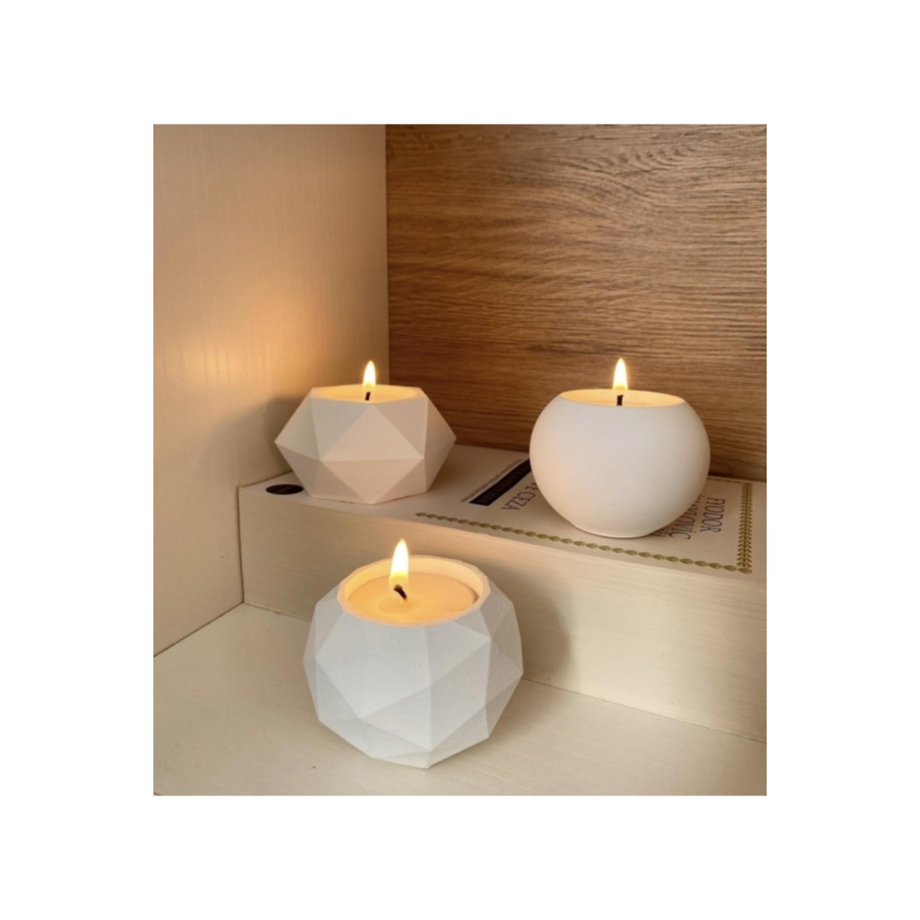 

Набор подсвечников Triple Tealight FLQUE из бетона