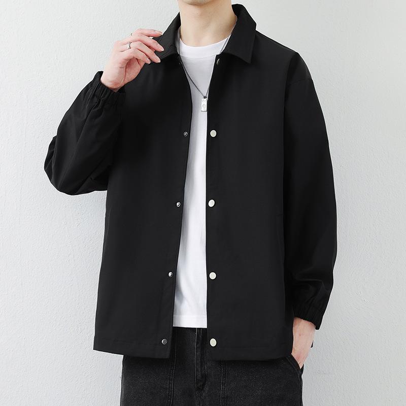 Men's Jacket Spring and Autumn New Loose Trend Casual Lapel Tooling Versatile Clothes